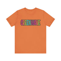 Colorful Green Wave Women's Bella Canvas T-shirt