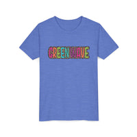 Colorful Leopard 'Green Wave' Youth Bella Canvas T-shirt