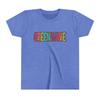 Colorful Leopard 'Green Wave' Youth Bella Canvas T-shirt
