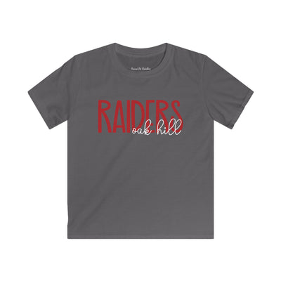'Oak Hill Raiders' Script Gildan Youth Soft-style T-shirt