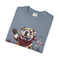 Comfort Colors Bulldog T-Shirt | Unisex Garment-Dyed Tee for Basketball, Athletics, MSU, Starkville MS