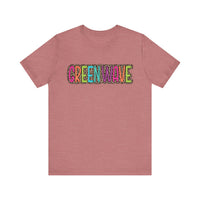 Colorful Green Wave Women's Bella Canvas T-shirt