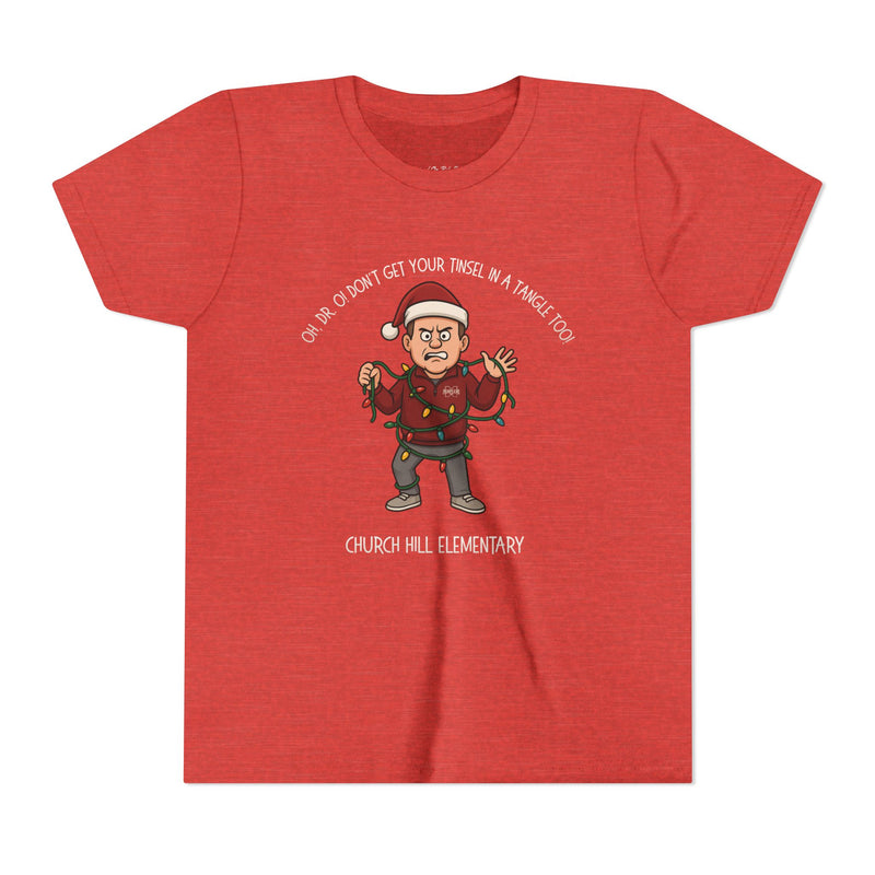 Festive Youth Tee, Holiday Shirt, Christmas Tee, Kids Graphic Tee, Fun Holiday Apparel, Santa Humor Shirt
