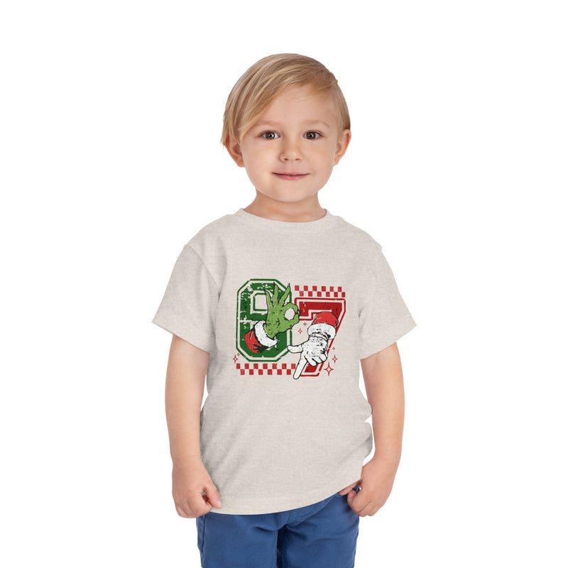 Bella Canvas Toddler Christmas Tee, 67 Grinch and Santa t-shirt