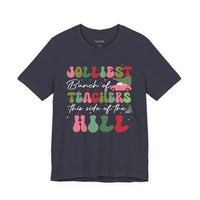 Jolliest Bunch of Teachers Christmas Bella Canvas Women's Tshirt