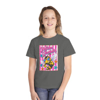 Yellow Jackets Pink Stars and Stripes Comfort Colors Youth T-shirt