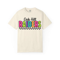 'Oak Hill Raiders' Neon Retro Comfort Colors T-Shirt
