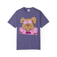 MSU Pink Bulldog  with stars T-Shirt — Women's Comfort Color Tee