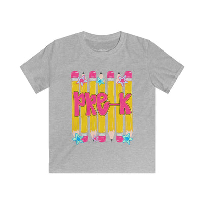 Kids Tee — Pink Pencils 'Pre-K' Back-to-School Graphic Shirt