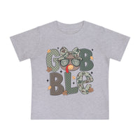 Baby T-Shirt, Bella Canvas Girl Camo Gobble Turkey Thanksgiving Fall Tee, Infant Top, Toddler Shirt, Kids Clothing, Children Apparel