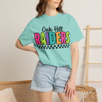 'Oak Hill Raiders' Neon Retro Comfort Colors T-Shirt
