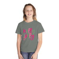 'Holly Jolly' Comfort Colors Youth T-shirt for Christmas