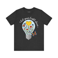 'Let Your Light Shine' Autism Awareness Bella Canvas Unisex Short-sleeve T-shirt