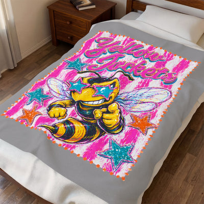 Yellow Jackets Velveteen Plush Blanket for Fans & Students