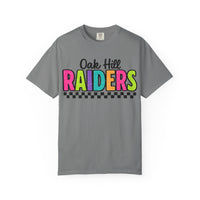 'Oak Hill Raiders' Neon Retro Comfort Colors T-Shirt