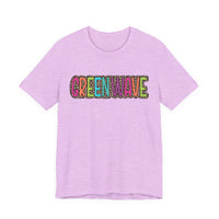 Colorful Green Wave Women's Bella Canvas T-shirt