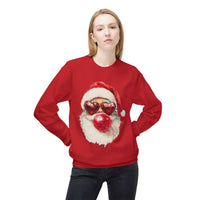 Santa Blowing Bubble Christmas Unisex Gildan Soft-style Crewneck Sweatshirt