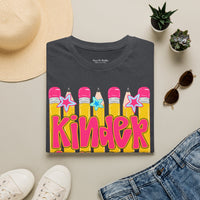 Kindergarten Graphic T-Shirt — Colorful Pencil Back-to-School Tee