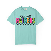 'Oak Hill Raiders' Neon Retro Comfort Colors T-Shirt