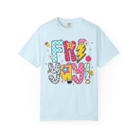 Fri-Yay Fizzy Pop Cartoon Letters Comfort Colors T-Shirt
