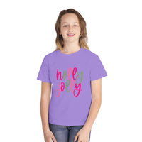 'Holly Jolly' Comfort Colors Youth T-shirt for Christmas