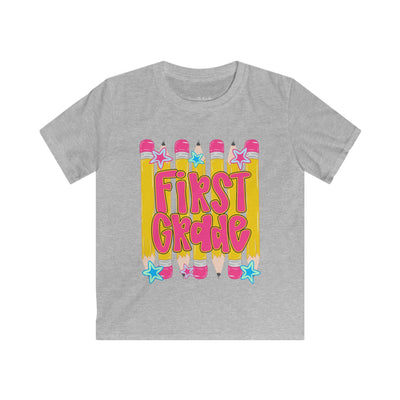 First Grade Kids T‑Shirt — Pencil Back-to-School Tee