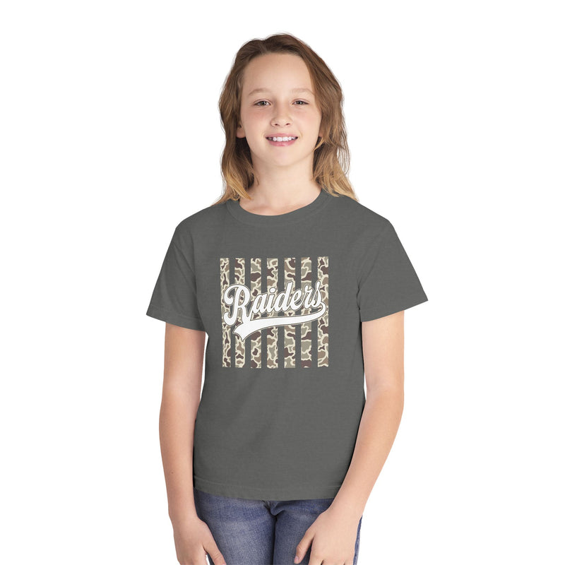 Camo Striped 'Raiders' Comfort Colors Youth T-shirt