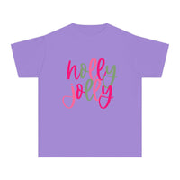 'Holly Jolly' Comfort Colors Youth T-shirt for Christmas