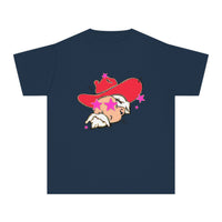 Youth Comfort Colors Midweight T-shirt, Preppy Mascot Ole Miss Rebels, Colonel Reb girls tee, College Football outfit, SEC