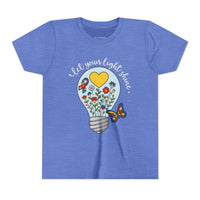 'Let Your Light Shine' Autism Awareness Bella Canvas Youth T-shirt