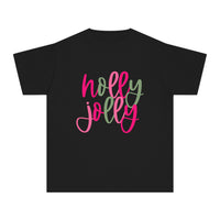 'Holly Jolly' Comfort Colors Youth T-shirt for Christmas