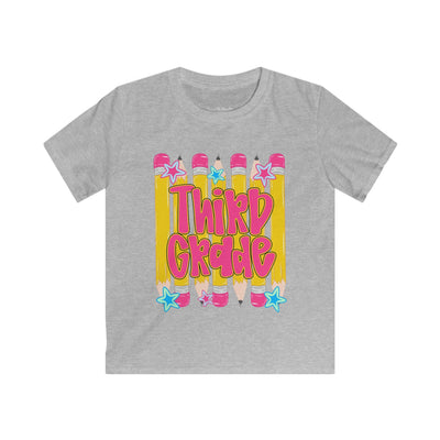 Third Grade Kids Tee — Bright Pencil Back-to-School Shirt