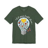 'Let Your Light Shine' Autism Awareness Bella Canvas Unisex Short-sleeve T-shirt