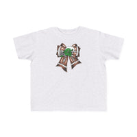 'Green Wave' Glitter Football Bow Toddler Rabbit Skins T-shirt