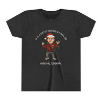 Festive Youth Tee, Holiday Shirt, Christmas Tee, Kids Graphic Tee, Fun Holiday Apparel, Santa Humor Shirt