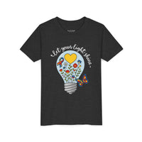 Inspirational Bella Canvas Youth Tee: Let Your Light Shine, Kids T-Shirt, Motivational Gift, Summer Wear, Autism Awareness