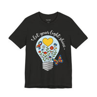 'Let Your Light Shine' Autism Awareness Bella Canvas Unisex Short-sleeve T-shirt