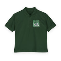 Youth Polo with Green Wave – Kids Cotton DryBlend® Jersey