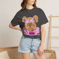 MSU Pink Bulldog  with stars T-Shirt — Women's Comfort Color Tee