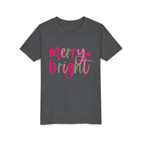 'Merry & Bright' Christmas Bella Canvas Youth T-shirt