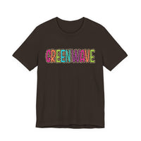 Colorful Green Wave Women's Bella Canvas T-shirt