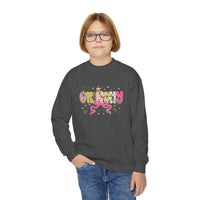 Cute Youth Crewneck Sweatshirt with Holiday Cheer Design, Cozy Pullover for Kids, Christmas Gift, Winter Apparel, Youth Fashion