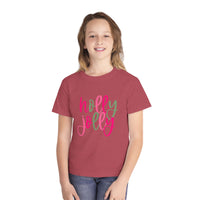 'Holly Jolly' Comfort Colors Youth T-shirt for Christmas