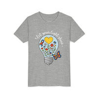 Inspirational Bella Canvas Youth Tee: Let Your Light Shine, Kids T-Shirt, Motivational Gift, Summer Wear, Autism Awareness