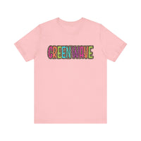 Colorful Green Wave Women's Bella Canvas T-shirt