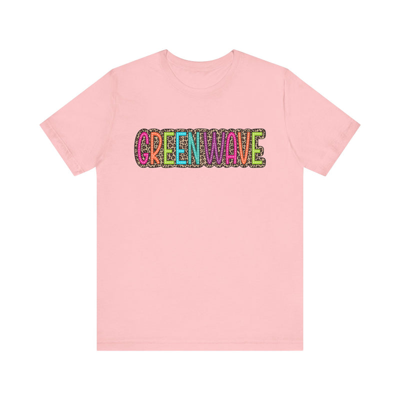 Colorful Green Wave Women's Bella Canvas T-shirt