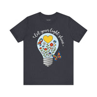 'Let Your Light Shine' Autism Awareness Bella Canvas Unisex Short-sleeve T-shirt