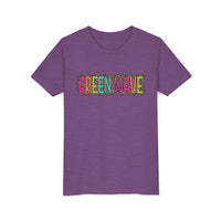Colorful Leopard 'Green Wave' Youth Bella Canvas T-shirt