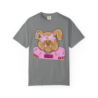 MSU Pink Bulldog  with stars T-Shirt — Women's Comfort Color Tee