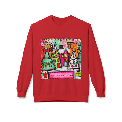 Festive Holiday Fleece Sweatshirt with Colorful Christmas Design, Cozy Crewneck, Perfect for Winter Celebrations, Gift for Him/Her, [...]